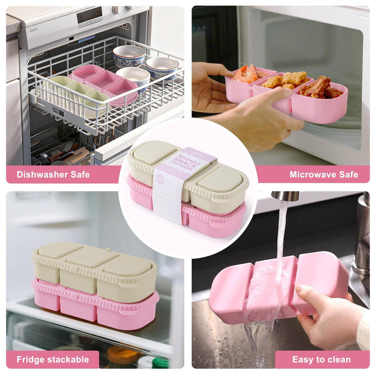 LOROTOCO dishwasher-safe snack container for easy cleanup.
