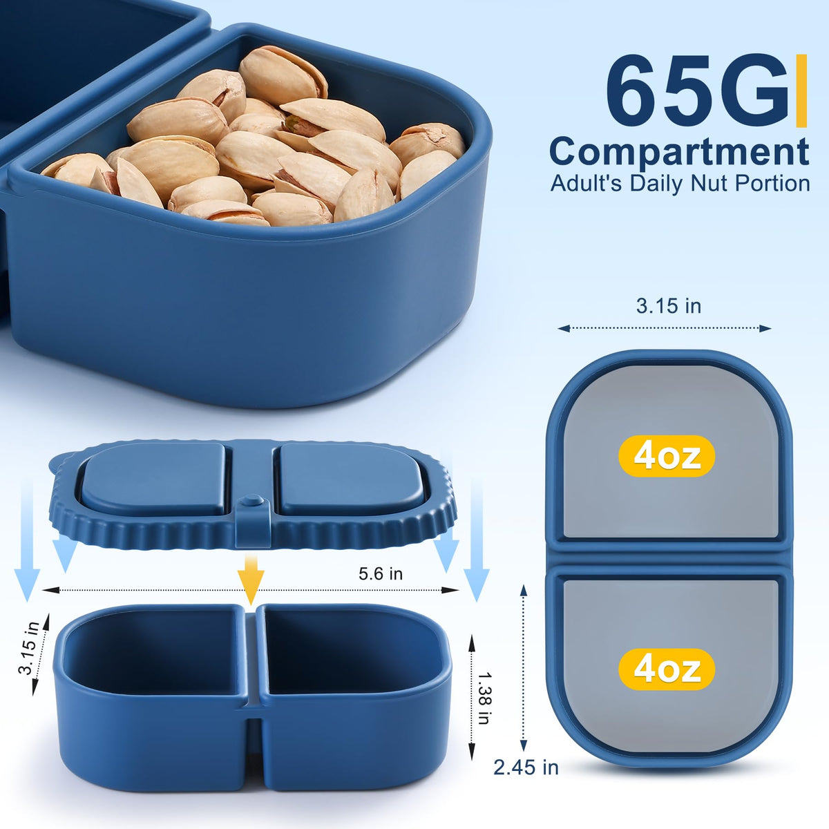 Leakproof silicone lid design prevents spills during transport.