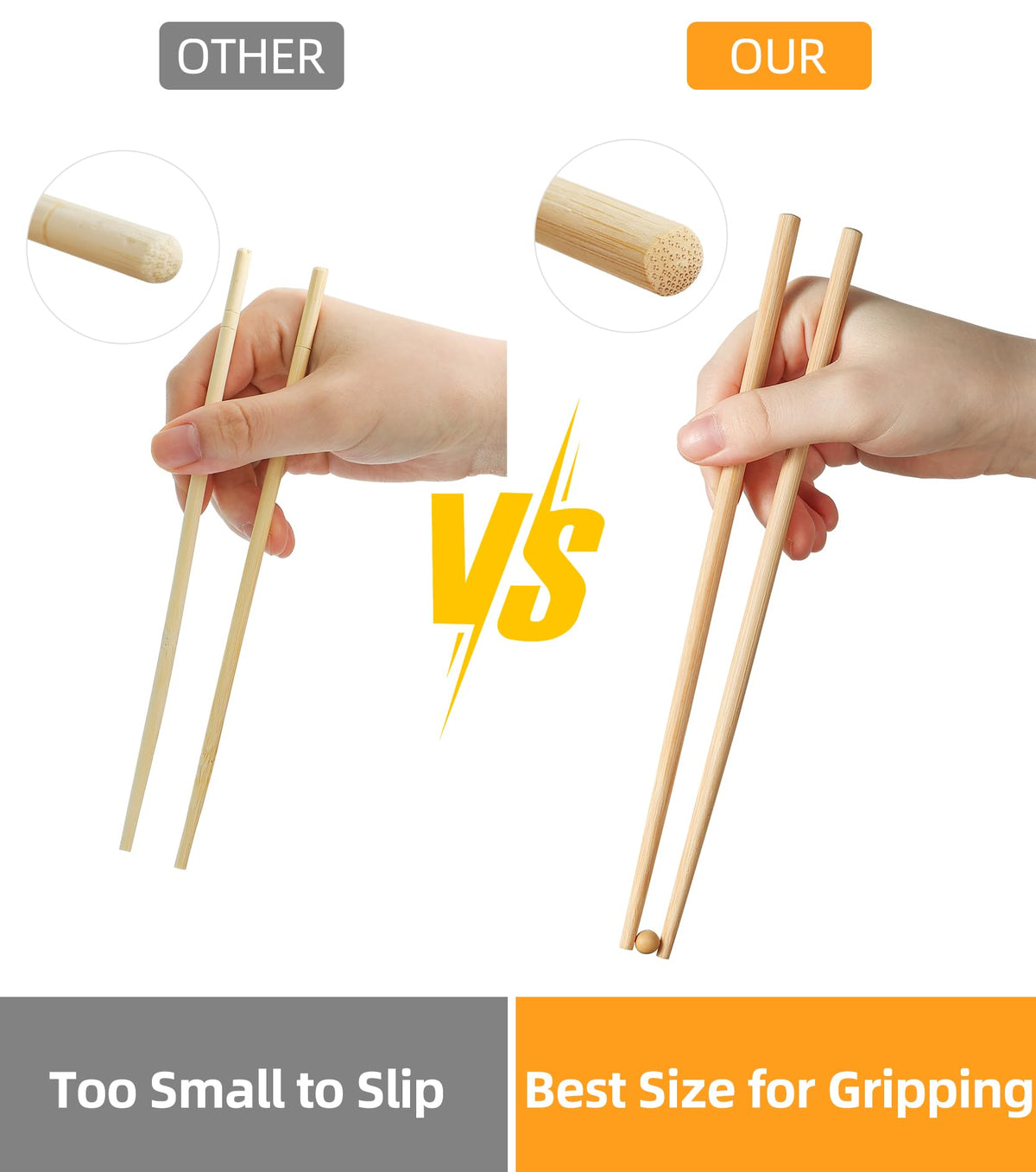 LOROTOCO natural bamboo material, flexible and durable for daily meals.