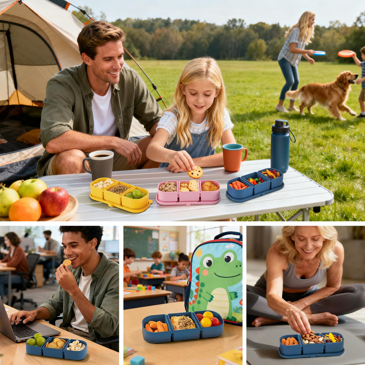 LOROTOCO stackable fridge safe containers for compact storage and portability