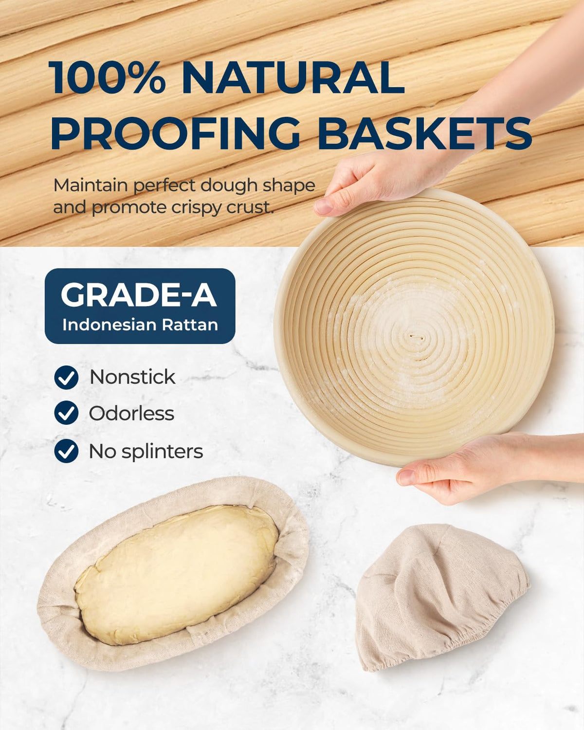 Lorzon baker's couche for organized multi-dough proofing and clean release