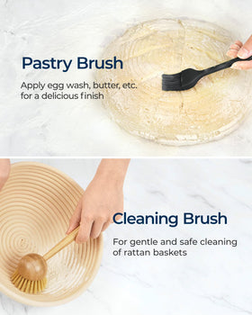 Lorzon cleaning brush for quick post-bake cleanup of your workspace