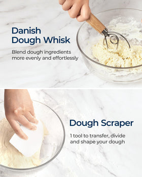 Lorzon pastry brush for even flour dusting and gentle surface finishing