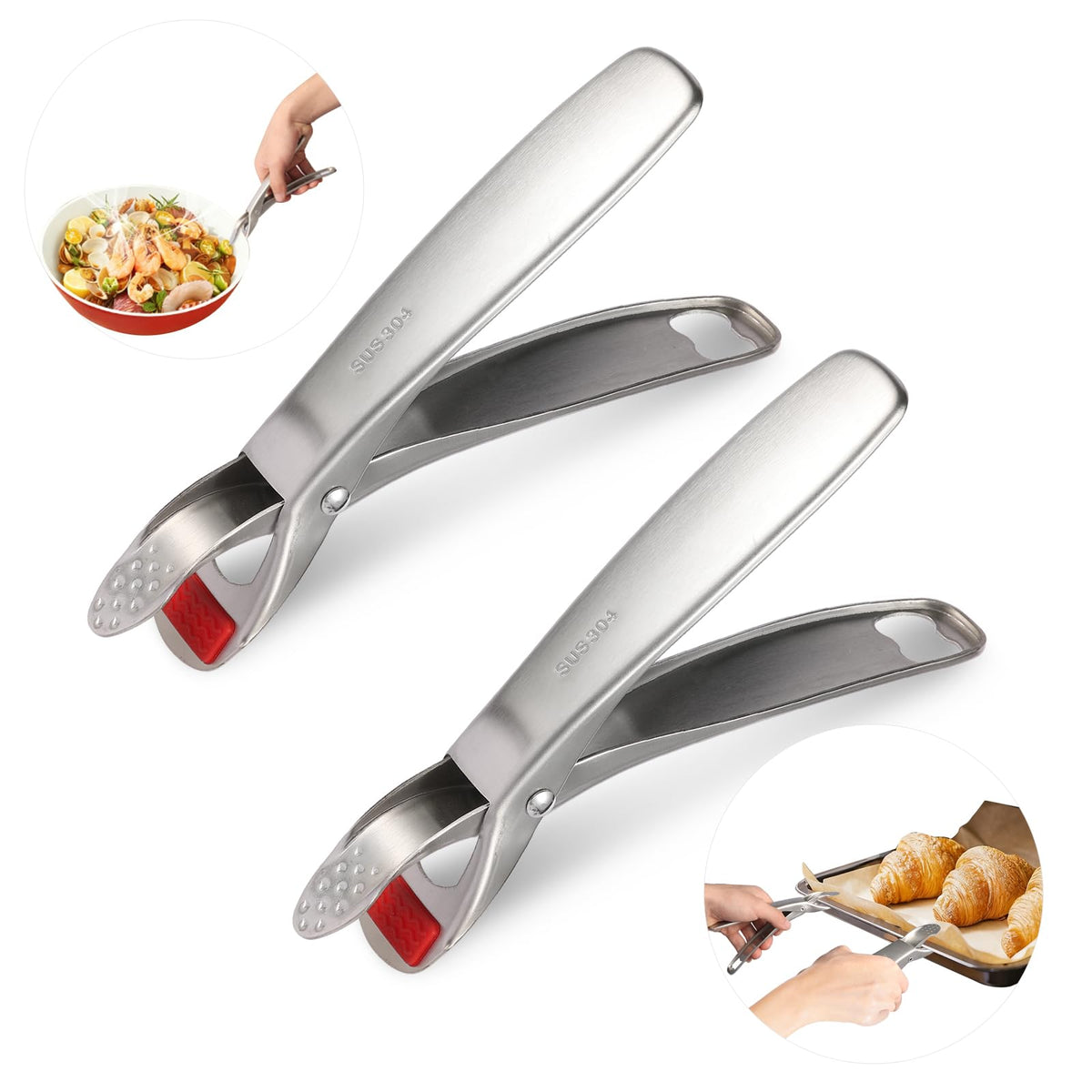 Losaria hot plate gripper non-slip securely grips deep pans and bowls for safe lifting.