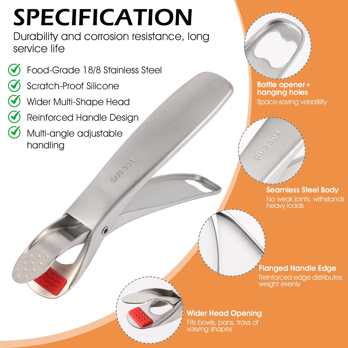 Losaria two-pack kitchen grippers provide reliable support for heavy pots and bowls.