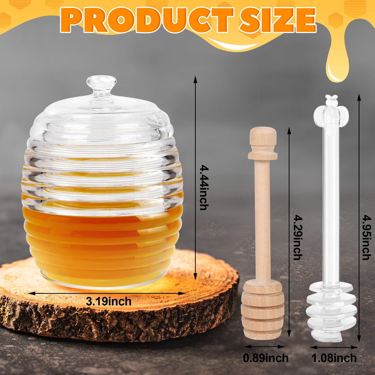Loscarol honey jar on a stylish kitchen counter display