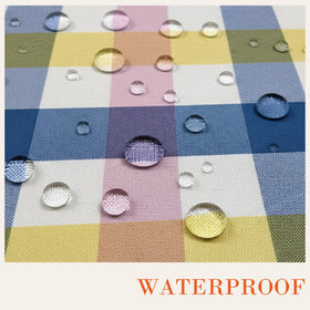 LOSIVISHE durable polyester tablecloth shown folded for reuse