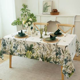 LOSIVISHE Summer Spring Tablecloth supports casual meals with practical wipe-clean practicality
