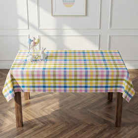 LOSIVISHE tablecloth in indoor/outdoor setting on patio table