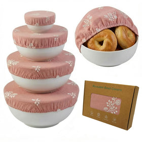 Lospara small dusty pink bowl cover for jars and proofing.