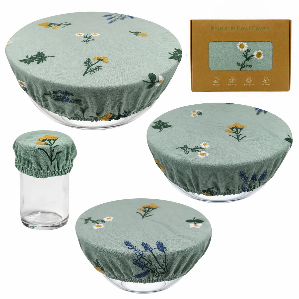 Lospara breathable cotton-linen bowl covers improve fermentation airflow for starters and bowls.