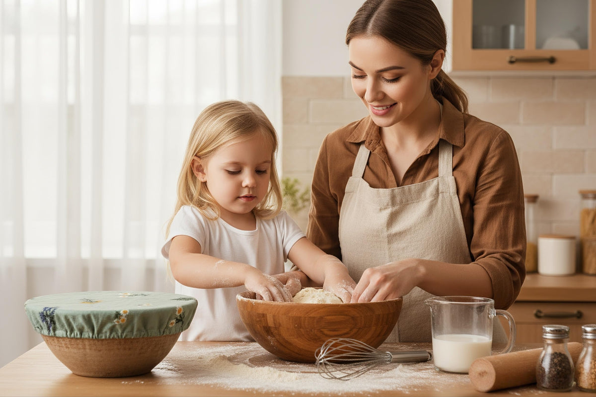 Lospara large xl cover fits big bowls and bannetons securely.