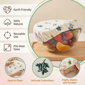 Lospara xl large salad bowls cover protects leftovers and prevents spills.