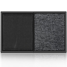 LOSTRONAUT 2-in-1 mat showing two sections for efficient shoe cleaning