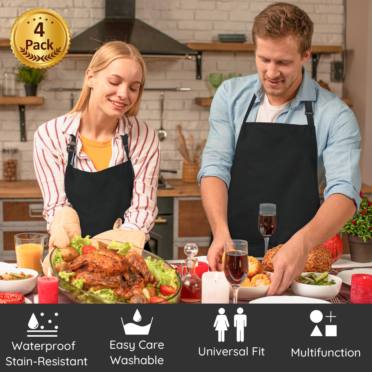 loteaf chef apron ideal for kitchen, garden, and studio tasks