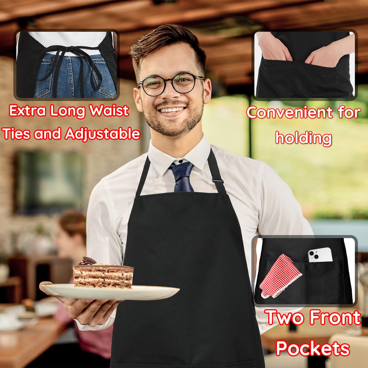 loteaf chef apron multi-use for kitchen, garden, painting, and baking