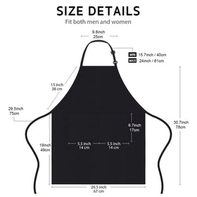 loteaf chef apron with two front pockets keeps utensils and phone handy