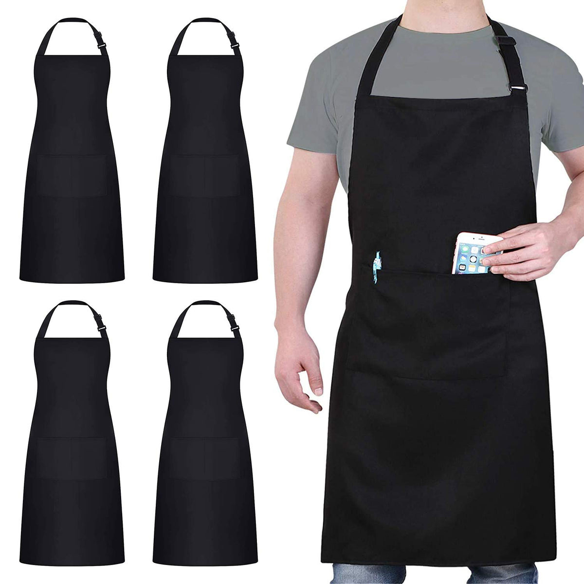 loteaf chef apron waterproof black offers splash protection for cooking