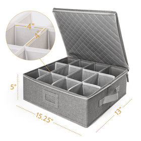 LotFancy 12 padded compartments prevent breakage during transport