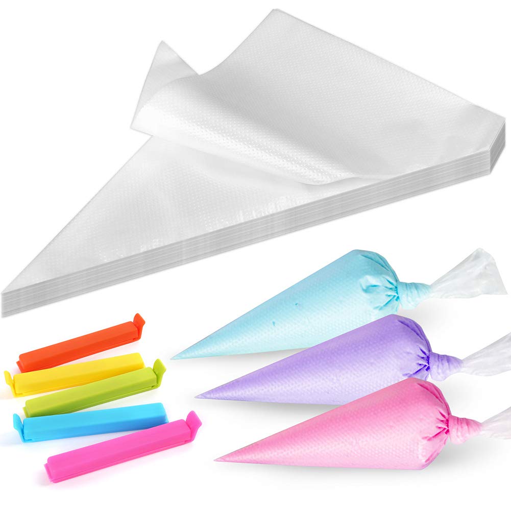 LotFancy 500Pcs piping bags flat pack for quick decorating prep and mess-free use