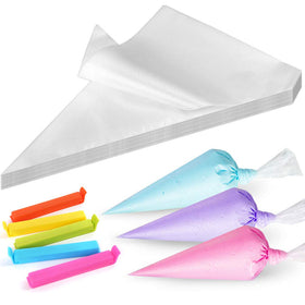 LotFancy 500Pcs piping bags flat pack for quick decorating prep and mess-free use