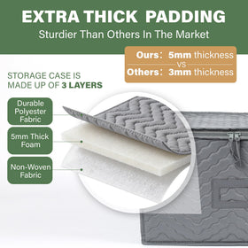 LotFancy deluxe quilted protection provides 5 mm padding for fragile glassware.