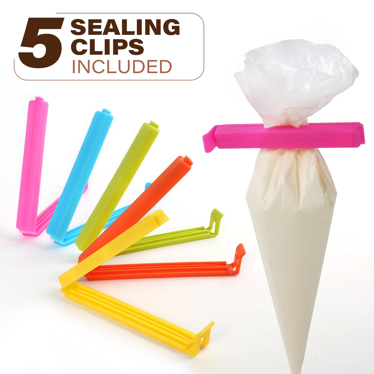 LotFancy dishwasher-safe clips for easy cleanup and reuse