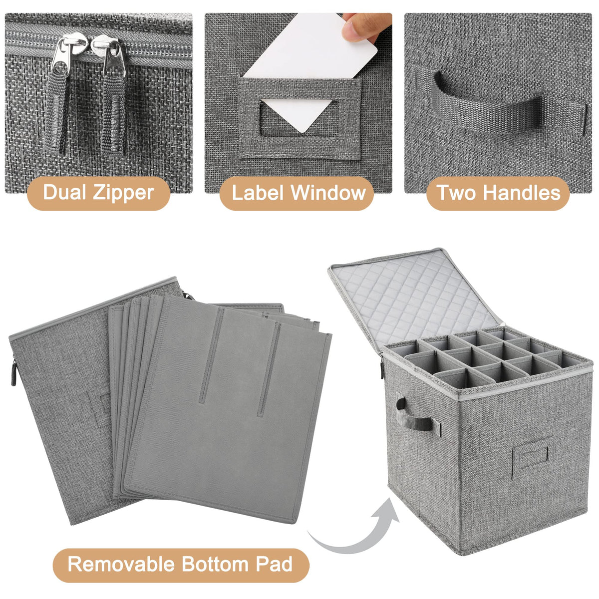 LotFancy easy-assembly stackable design ready for formal or casual settings.