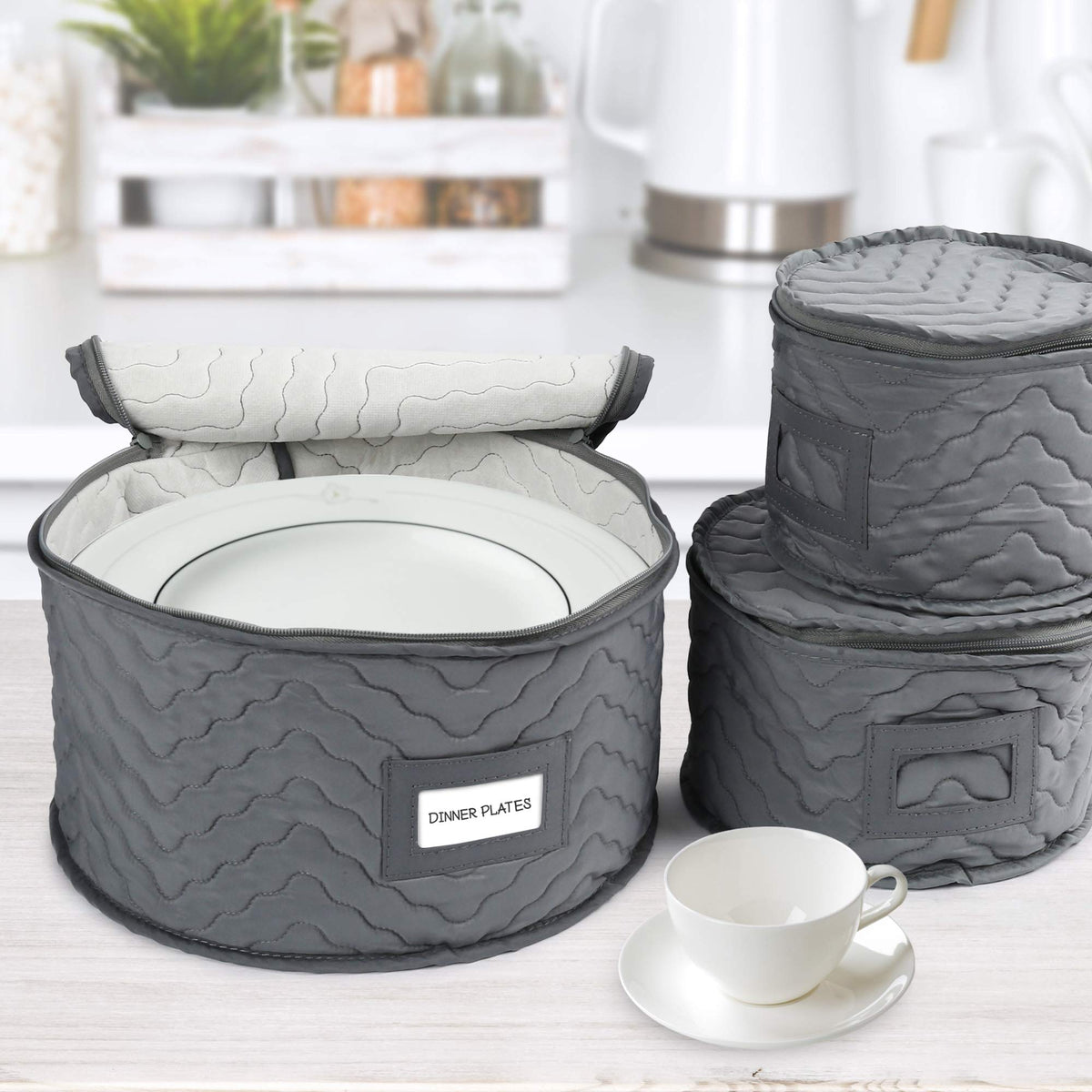 LotFancy foldable storage cases collapse for compact stowage when empty
