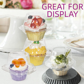 LotFancy food-grade PET plastic container for safe handling of treats.