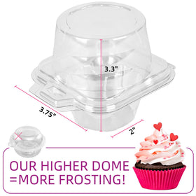 LotFancy cupcake box showing secure front-closure lid for transport.