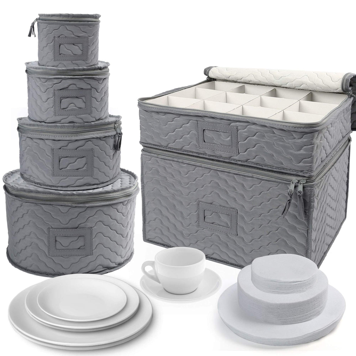 LotFancy storage set ideal for holidays and gatherings