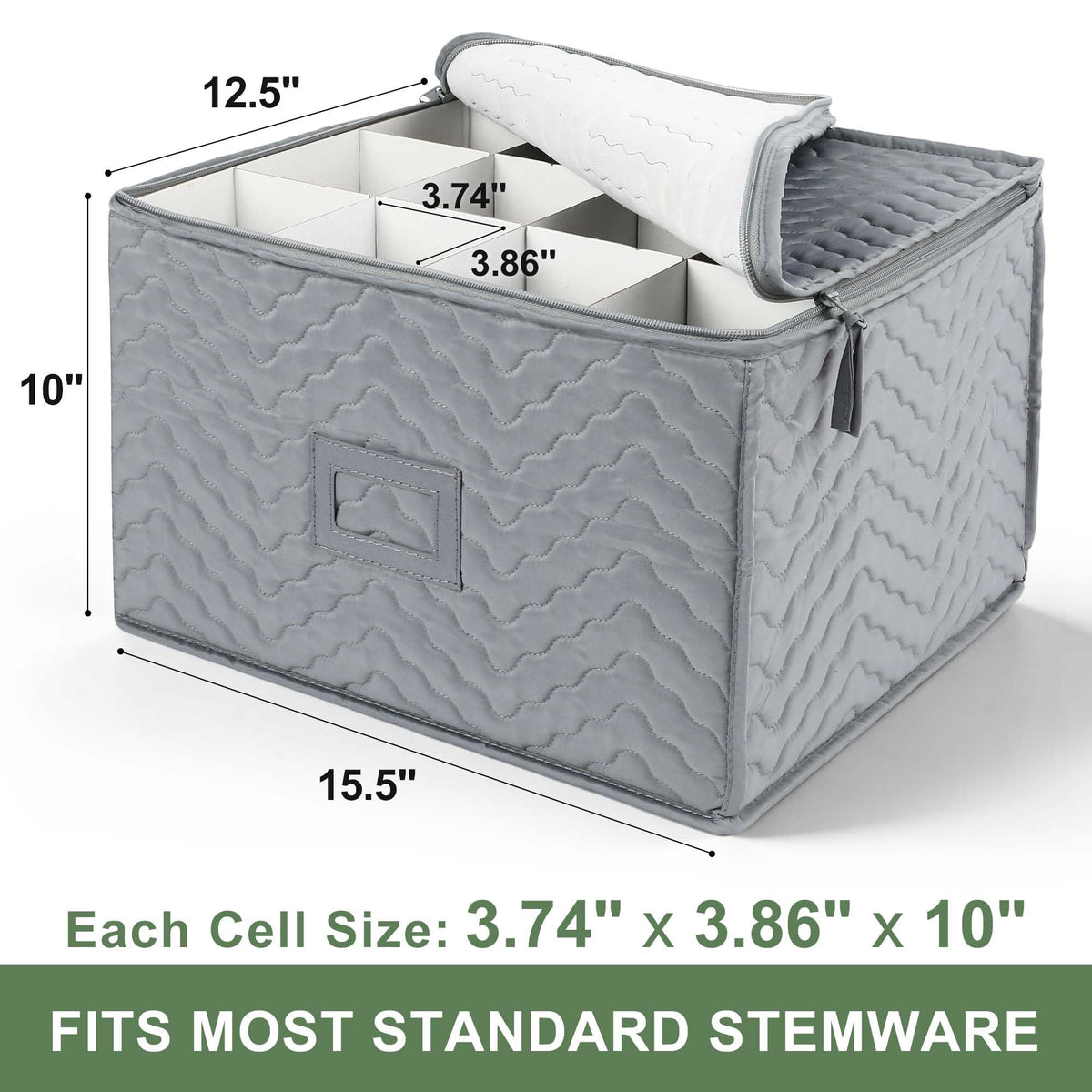 LotFancy 12-compartment case protects against contact damage during transport.