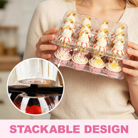 LotFancy interlocking lids and bottoms for stable stacking