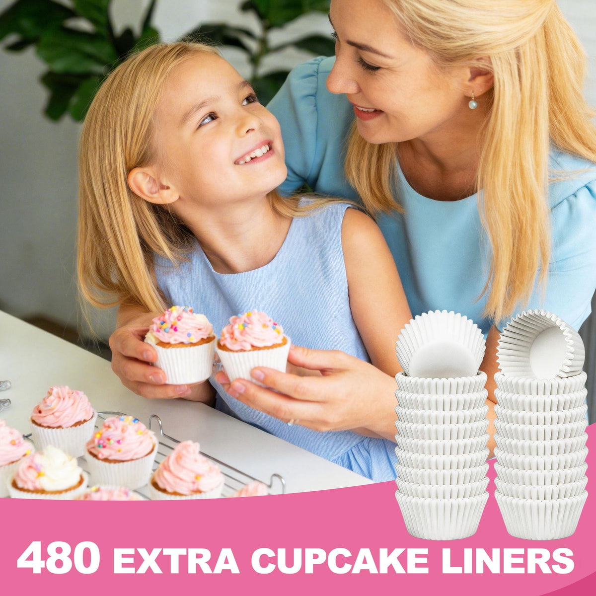 LotFancy mini cupcake containers suitable for cupcakes, tarts, and muffins
