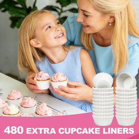 LotFancy mini cupcake containers suitable for cupcakes, tarts, and muffins