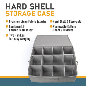 LotFancy interior with removable dividers for 12 padded compartments