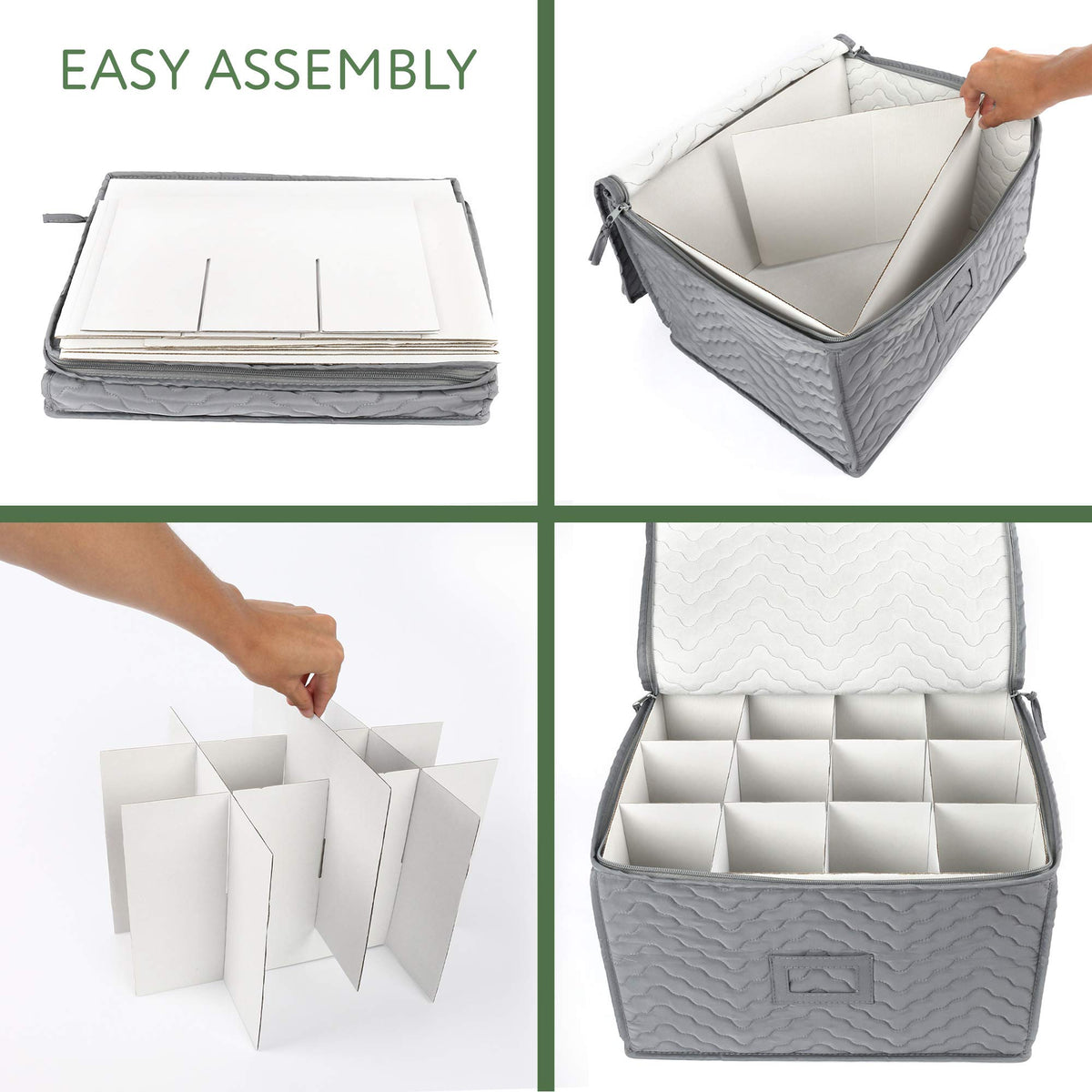 LotFancy roomy yet compact storage ideal for seasonal wine glass stowage.