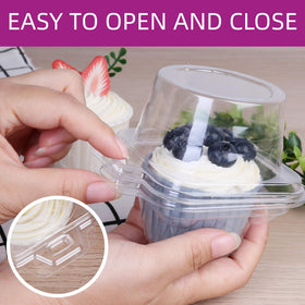 LotFancy stackable cupcake holder for compact display and storage.