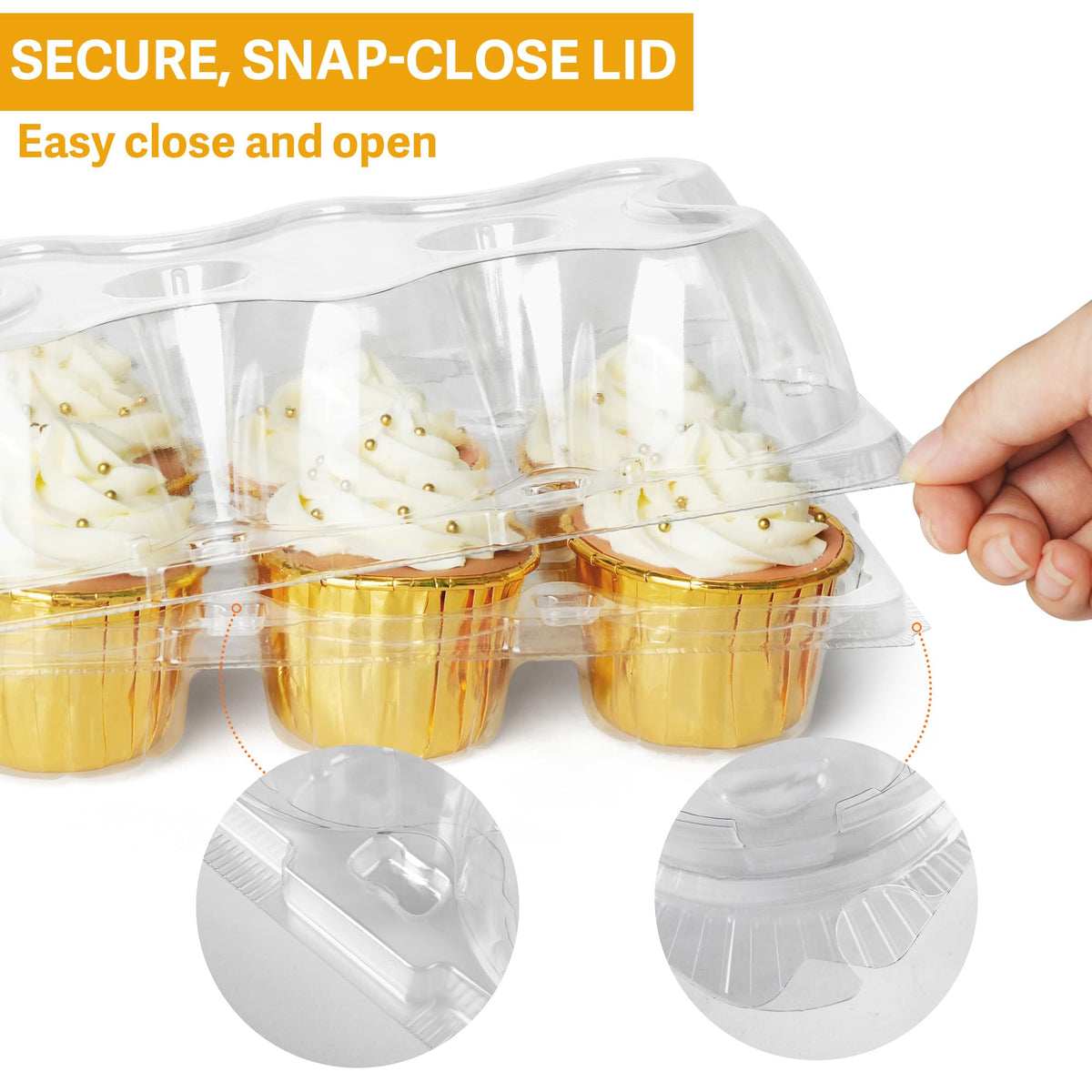 Stackable design with interlocking lids saves space during transport.