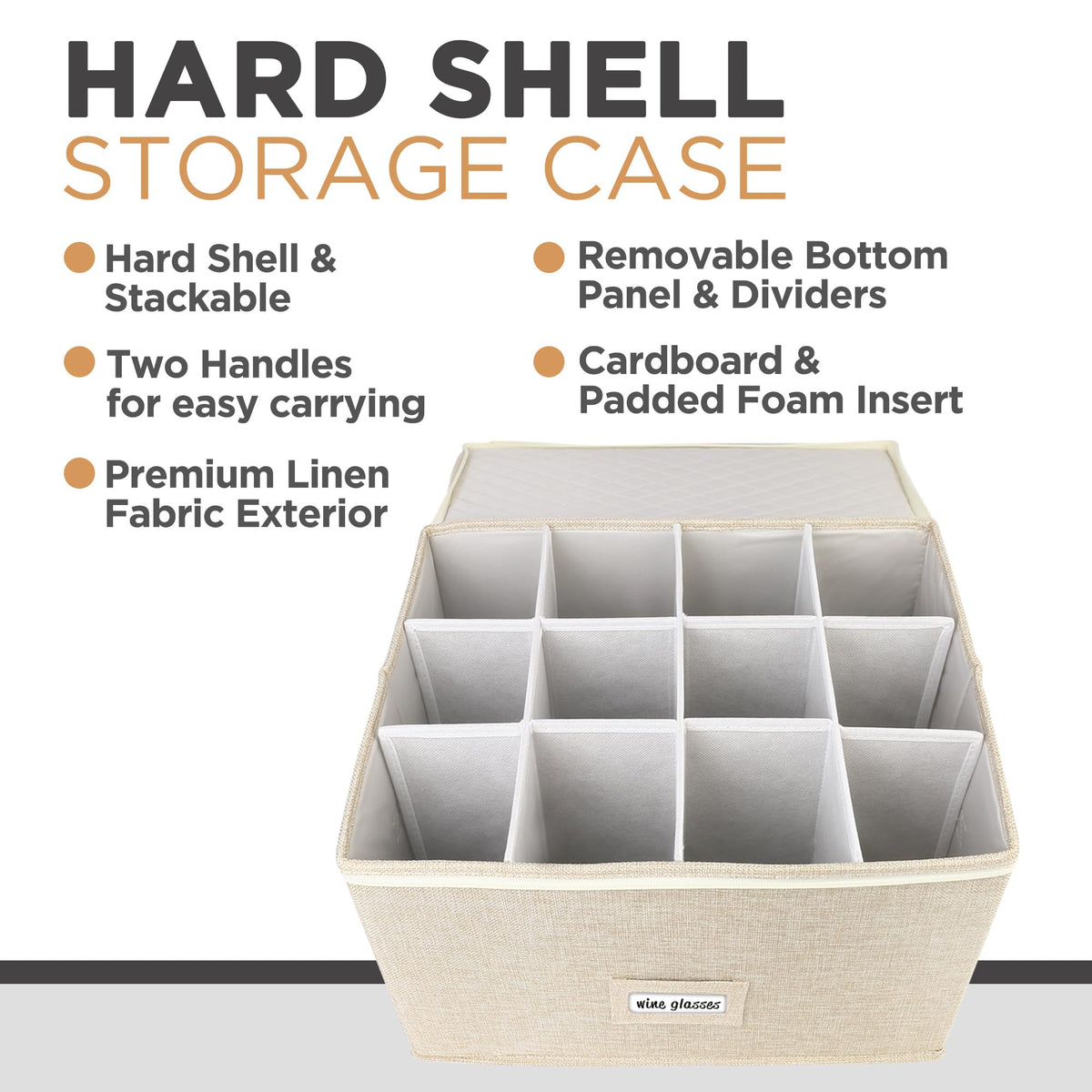LotFancy moving-friendly stemware box keeps glasses protected during relocation