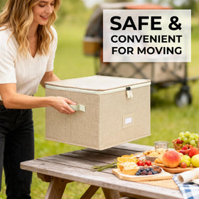LotFancy stackable design saves space in cabinets and during transport