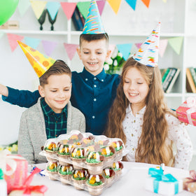 LotFancy wedding and party packaging showcases cupcakes attractively.