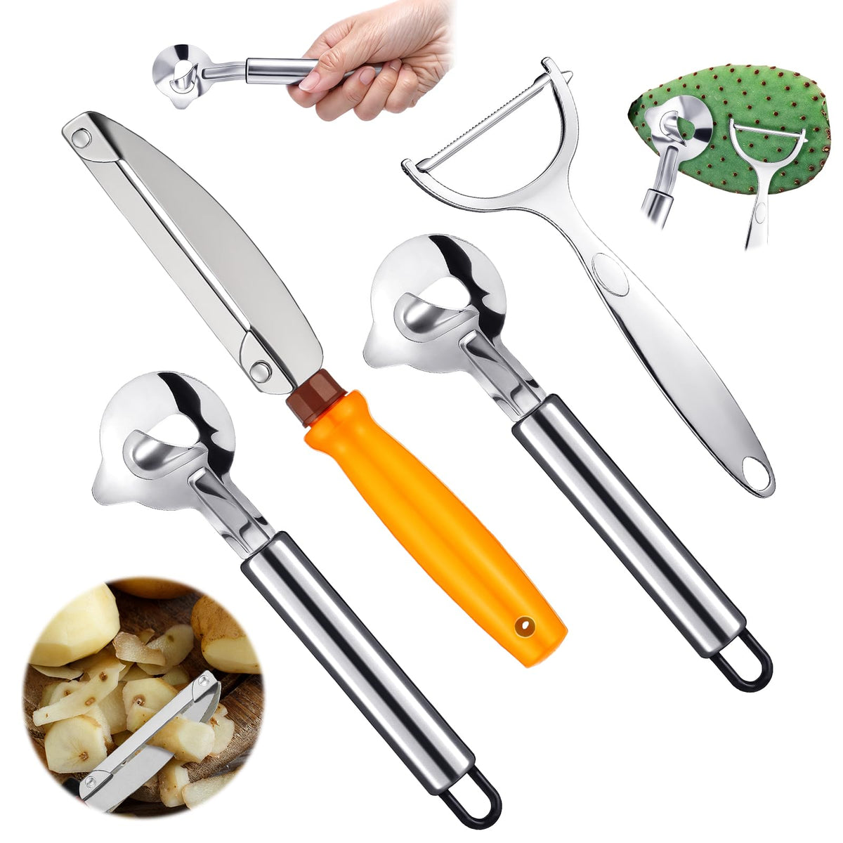 Lothee cactus peeler set peeler for precise peeling and quick cactus prep