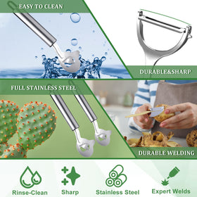 Lothee cactus peeler set spoon-1 for scraping and fillings