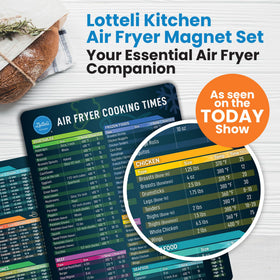 LOTTELI KITCHEN instant pot cheat sheet magnet highlighting pressure cooking temps.
