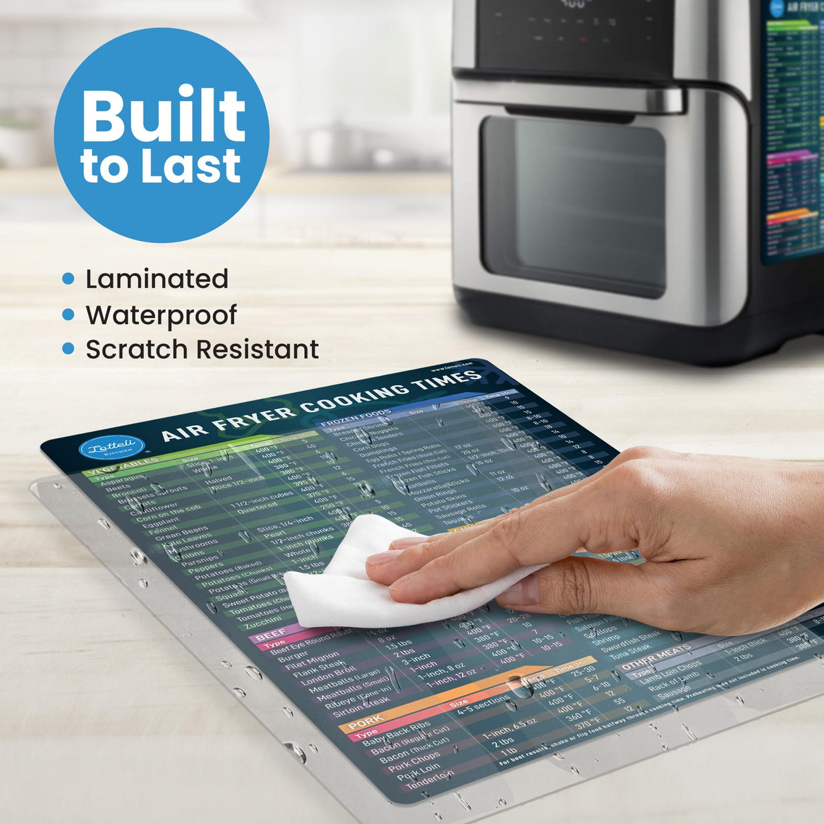 LOTTELI KITCHEN waterproof and oil-proof cheat sheets for durable kitchen references.