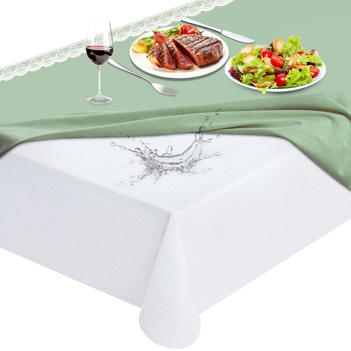 LotuFlor table protector pad waterproof surface for quick cleanup after spills.