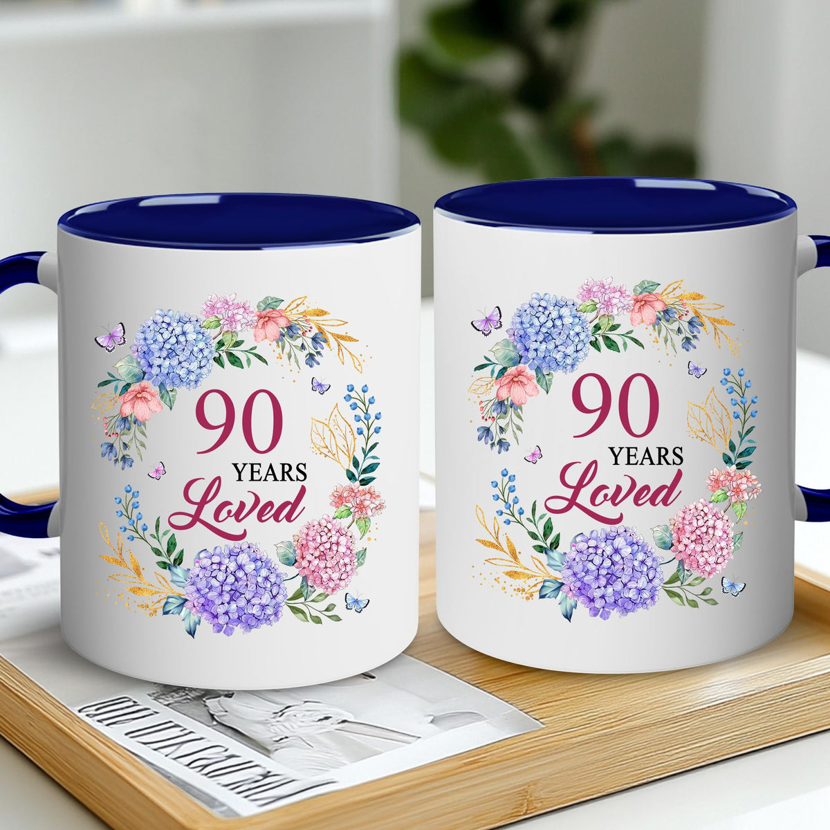 LOTWATEGO 90th birthday mug dishwasher safe for easy cleaning