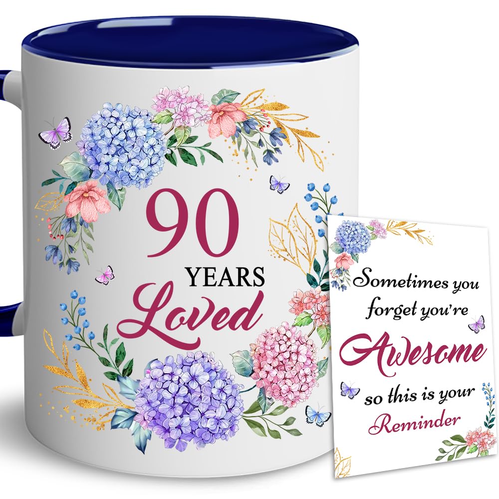 LOTWATEGO 90th birthday mug front view for daily coffee ritual
